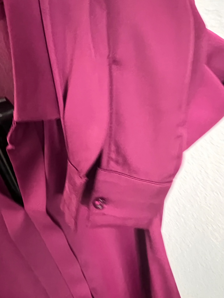 Allegra K Burgundy Satin Blouse Nwt | Size Extra Small — image 3 of 3
